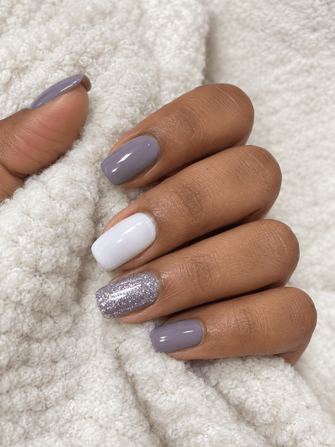 Manicured nails with soft neutral polish