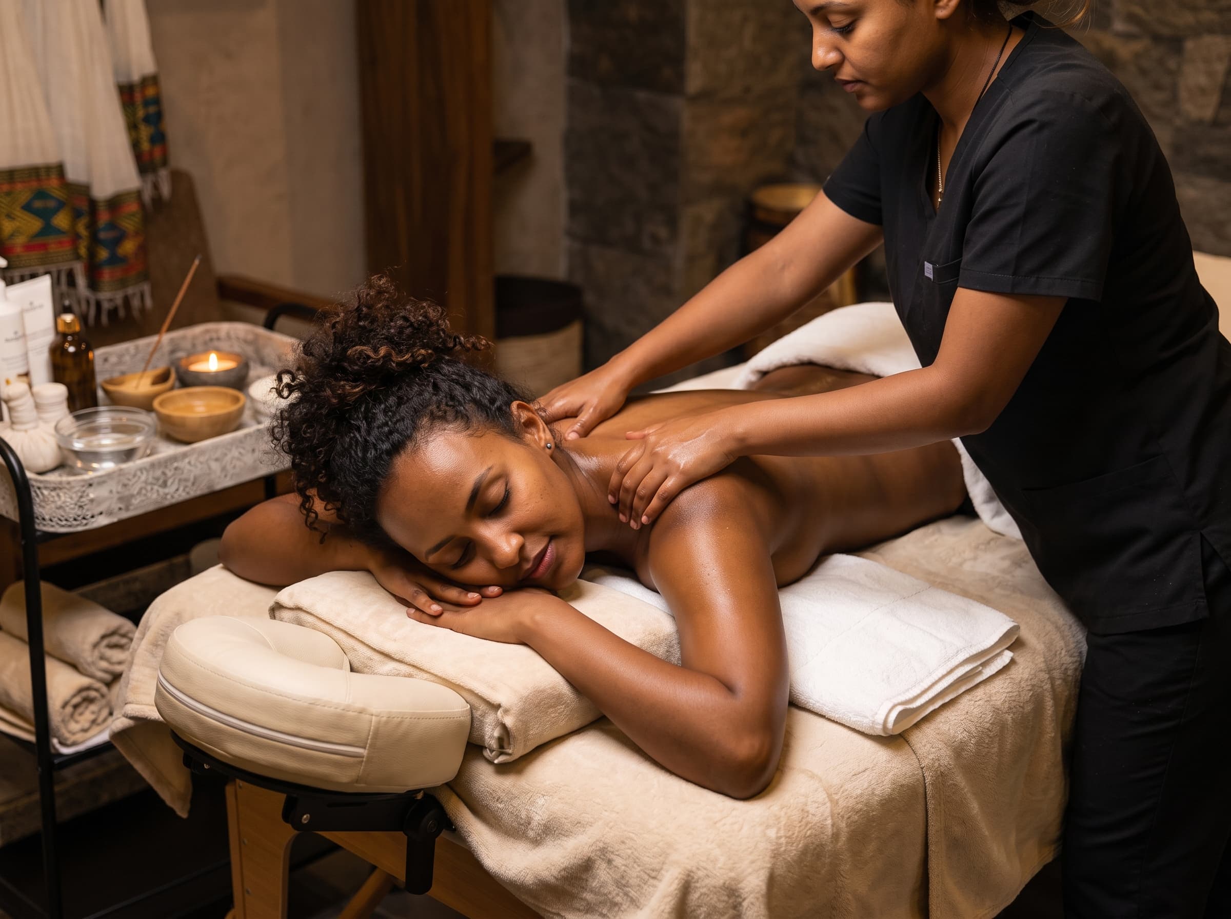 Hot stone massage